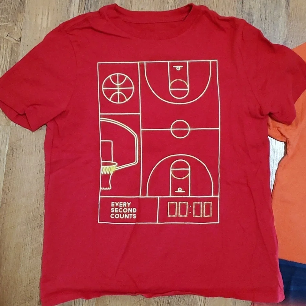 GAP‎ and Crazy 8 Boys Basketball Short Sleeve Shirts 2 pack Size 10